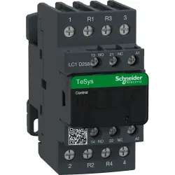Power contactor, 4 pole, 40 A, 2 Form A (N/O) + 2 Form B (N/C), coil 230 VAC, screw connection, LC1D258P7