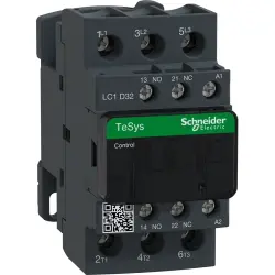 Power contactor, 3 pole, 32 A, 400 V, 3 Form A (N/O), coil 110 VAC, screw connection, LC1D32F7