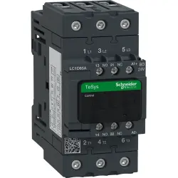 Power contactor, 3 pole, 65 A, 400 V, 3 Form A (N/O), coil 24 VDC, screw connection, LC1D65ABD