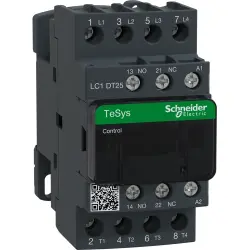 Power contactor, 4 pole, 25 A, 4 Form A (N/O), coil 48 VAC, screw connection, LC1DT25E7