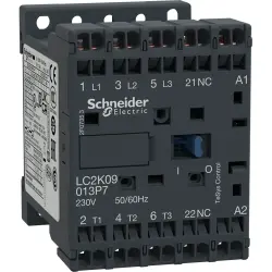 Power contactor, 3 pole, 6 A, 400 V, 3 Form A (N/O), coil 230 VAC, spring-clamp connection, LC1K06103P72