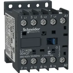 Power contactor, 4 pole, 20 A, 4 Form A (N/O), coil 230 VAC, screw connection, LC1K09004P7