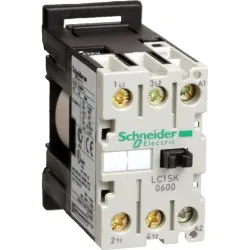 Mini contactor, 2 pole, 6 A, 400 V, 2 Form A (N/O), coil 24 VAC, screw connection, LC1SK0600B7