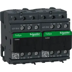 Reversing contactor, 3 pole, 12 A, 400 V, 3 Form A (N/O), coil 48 VAC, screw connection, LC2D12E7
