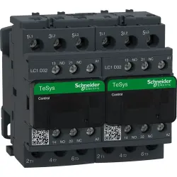 Reversing contactor, 3 pole, 32 A, 400 V, 3 Form A (N/O), coil 42 VAC, screw connection, LC2D32D7