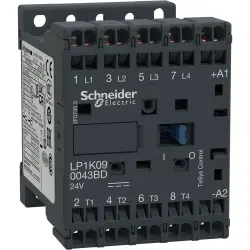Power contactor, 4 pole, 20 A, 4 Form A (N/O), coil 24 VDC, spring-clamp connection, LP1K090043BD