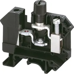 Terminal block, 2 pole, 1.5-16 mm², clamping points: 2, black, screw connection, 10 A, NSYTRV162SF