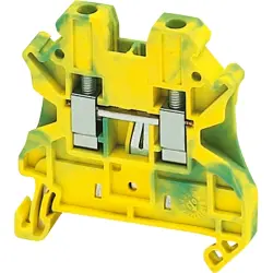 Ground terminal, 2 pole, 0.14-6.0 mm², clamping points: 2, green/yellow, screw connection, NSYTRV42PE