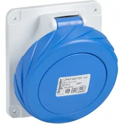 CEE surface-mounted socket, 3 pole, 16 A/200-250 V, blue, IP67, PKF16F723