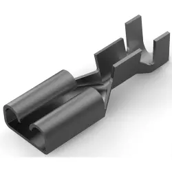 Uninsulated flat plug sleeve, 4.75 x 0.81 mm, 0.51 to 1.65 mm², AWG 20 to 15, brass, tin-plated, 5-160490-2