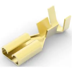 Uninsulated flat plug sleeve, 4.75 x 0.81 mm, 1.03 to 2.62 mm², AWG 17 to 13, brass, 5-160491-1
