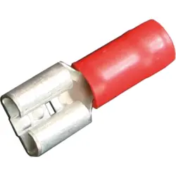 Insulated flat plug sleeve, 4.8 x 0.8 mm, 1.5 to 2.5 mm², AWG 16 to 14, brass, tin-plated, blue, 35312.000.000