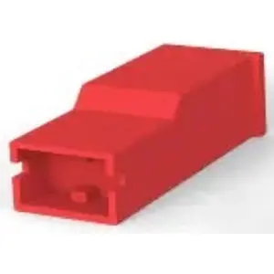 Insulating housing for 6.35 mm, 1 pole, PA, UL 94V-2, red, 154719-2 - 1