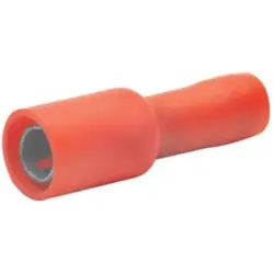Insulated round plug sleeve, 4.00 mm, 0.5 to 1.0 mm², AWG 20 to 18, bronze, tin-plated, red, 920