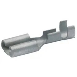 Uninsulated flat plug sleeve, 2.8 x 0.5 mm, 0.5 to 1.0 mm², AWG 20 to 18, brass, tin-plated, 18251