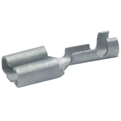 Uninsulated flat plug sleeve, 4.8 x 0.8 mm, 1.5 to 2.5 mm², AWG 16 to 14, brass, tin-plated, 18303