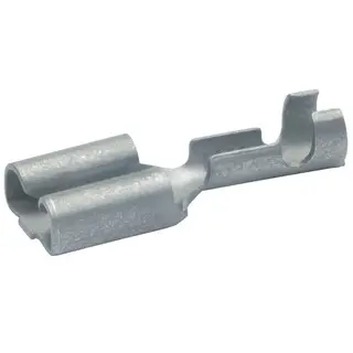 Uninsulated flat plug sleeve, 4.8 x 0.8 mm, 1.5 to 2.5 mm², AWG 16 to 14, brass, tin-plated, 18303 - 1