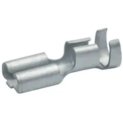 Uninsulated flat plug sleeve, 6.3 x 0.8 mm, 1.5 to 2.5 mm², AWG 16 to 14, brass, tin-plated, 1730
