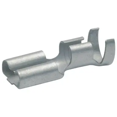 Uninsulated flat plug sleeve, 6.3 x 0.8 mm, 1.5 to 2.5 mm², AWG 16 to 14, brass, tin-plated, 2730 - 1