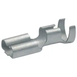 Uninsulated flat plug sleeve, 6.3 x 0.8 mm, 4.0 to 6.0 mm², AWG 12 to 10, brass, tin-plated, 2750