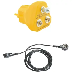 Grounding cable + grounding plug, push button Ø 10 mm, 1.8 m, 2 x push button, 9-343-A