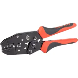Ratchet crimping pliers for solar PV cable connectors, 2.5-6.0 mm², AWG 14-10, C.K Tools T3671A