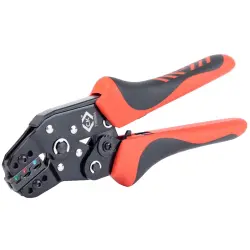 Ratchet crimping pliers for isolated connectors, 0.25-2.5 mm², AWG 24-14, C.K Tools T3680A