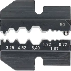 Crimping die for coaxial connectors, 97 49 50
