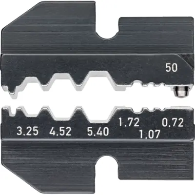 Crimping die for coaxial connectors, 97 49 50 - 1