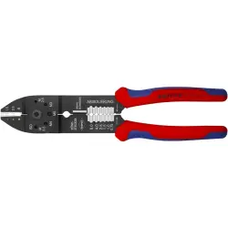Crimping pliers for isolated connectors, 0.5-6.0 mm², AWG 20-10, Knipex 97 21 215
