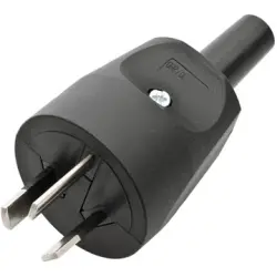 Mains plug, Australia, 10 A/250 V, black