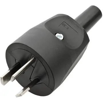 Mains plug, Australia, 10 A/250 V, black - 1