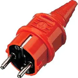 Heavy-duty Schuko-style plug, 10837