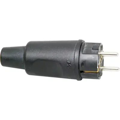 Schuko/CEE solid rubber plug, 179016059 - 1
