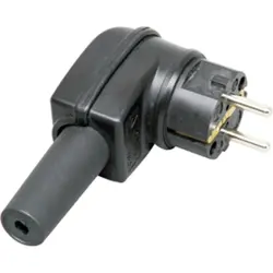 Schuko/CEE solid rubber angled plug