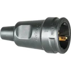 Schuko-style solid rubber coupling, 180916009