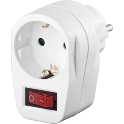 German Schuko-style plug with switch, 68906 - 1