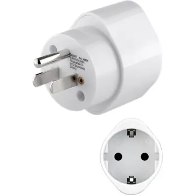 Mains adapter Europe > North America/Japan, 3-pole, white - 1