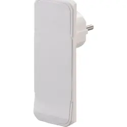 Flat mains plug, white, 16 A