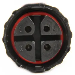 Jack, 4 pole, cable assembly, screw connection, 0.5-2.5 mm², black, WPF-0400M25