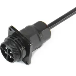Plug, 4 pole, cable assembly, screw connection, 0.5-2.5 mm², black, WPP-0400M25