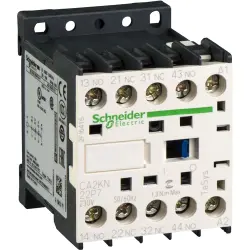 Auxiliary contactor, 4 pole, 10 A, 2 Form A (N/O) + 2 Form B (N/C), coil 230 VAC, screw connection, CA2KN22P7