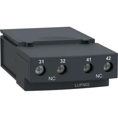 Auxiliary switch module, 2 pole, 5 A, 1 Form A (N/O) + 1 Form B (N/C), screw connection, LUFN11 - 1