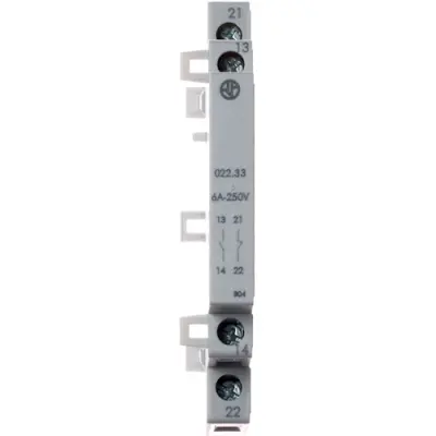 Auxiliary switch, 6 A, 2 Form A (N/O), coil 250 VAC, 022.33 - 1