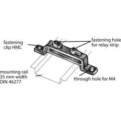 Mounting clamp, for M4, for mounting rails, BYB-3-06N7046