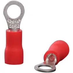 Insulated ring cable lug, 0.5-1.5 mm², 4.3 mm, M4, red, 22C441, package with 100 pieces
