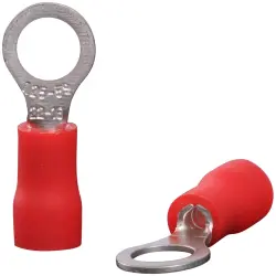 Insulated ring cable lug, 0.5-1.5 mm², 5.3 mm, M5, red, 22C442, package with 100 pieces