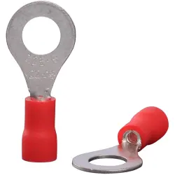 Insulated ring cable lug, 0.5-1.5 mm², 6.5 mm, M6, red, 22C443, package with 100 pieces
