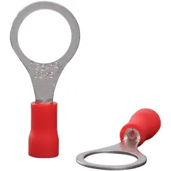 Insulated ring cable lug, 0.5-1.5 mm², 10.5 mm, M10, red, 22C445, package with 100 pieces