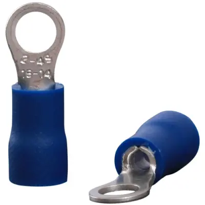 Insulated ring cable lug, 1.5-2.5 mm², 4.3 mm, M4, blue, 22C446, package with 100 pieces - 1